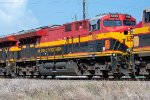 KCS 5005 trails on a northbound Grain Train